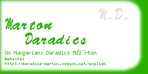 marton daradics business card